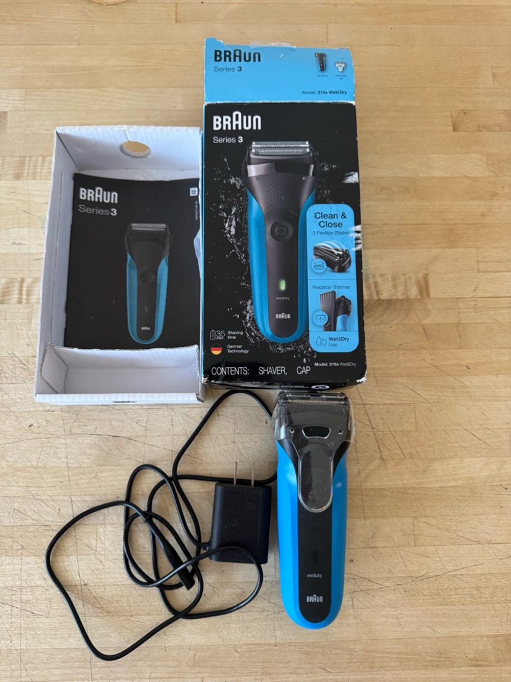 Braun Series 3 Rechargeable Electric Shaver — Blue